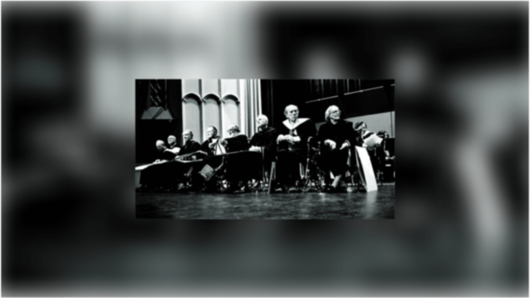 Black and white photo of honorees sitting at USC's Academic Honors Convocation