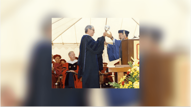 Steven B. Office taking office as the president of USC.