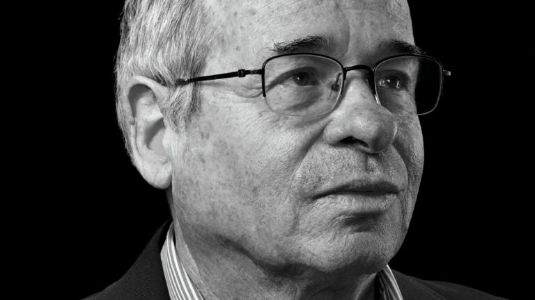 Black and white portrait of Professor Warshel