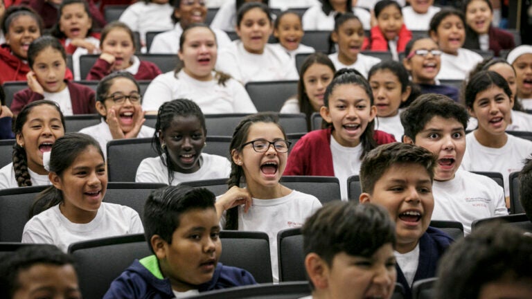at the USC McMorrow Neighborhood Academic Initiative Saturday Academy kickoff at USC Sept. 8, 2018. Photo by David Sprague