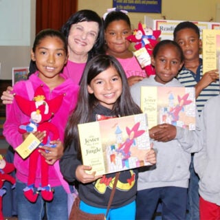 Lenicia B. Weemes Elementary School fifth-graders pose for a picture