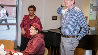 USC faculty members gather for conversation.