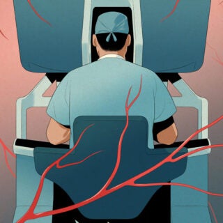 illustration of doctor working