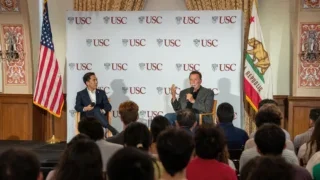 Beong-Soo Kim and Arnold Schwarzenegger