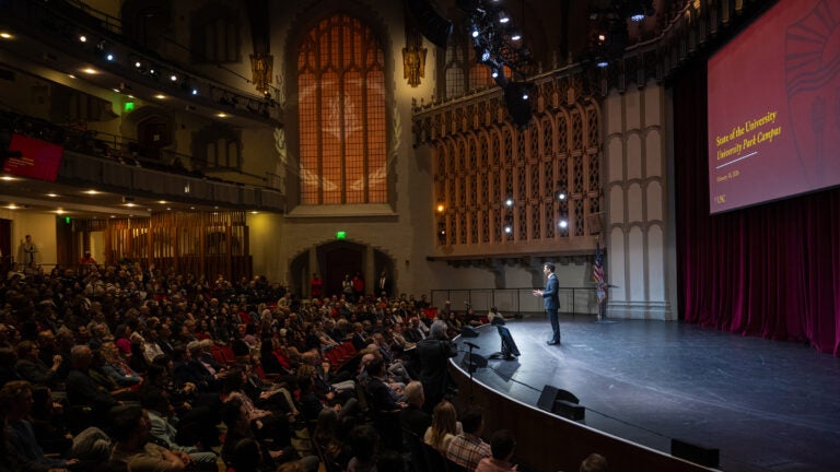 State of the University address at Bovard Auditorium