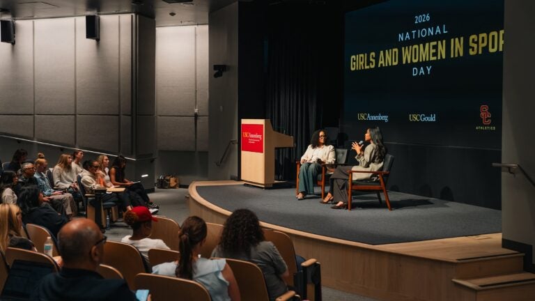 USC Annenberg Girls and Women in Sports Day event: Nickey Woods and Nina Westbrook