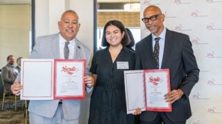 Mark Sanchez, Rosanna Javier and Pedro Noguera